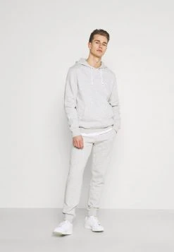 Pier One Uomo Pantaloni Sportivi - Mottled Light Grey/mottled Dark Blue