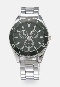 Pier One UNISEX - Orologio - Silver-coloured/green
