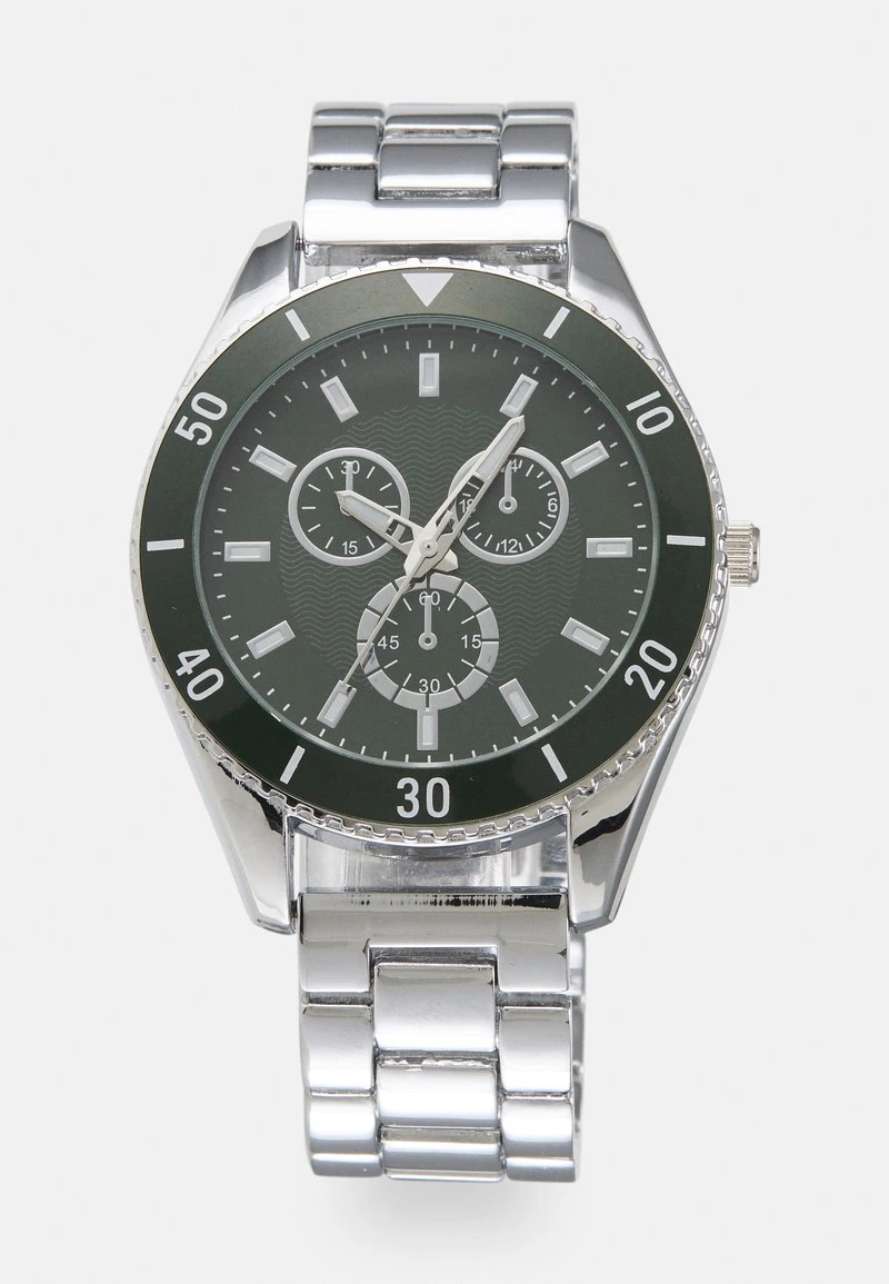 Pier One UNISEX - Orologio - Silver-coloured/green 3 Pier One UNISEX - Orologio - Silver-coloured/green
