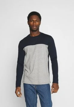 Pier One Uomo Maglietta A Manica Lunga - Dark Blue