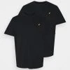 Pier One Uomo 2 PACK - T-shirt Basic - Black/black -Offerta Economica Pier One c8ff2ca6da444679b709b74f5867f7ea