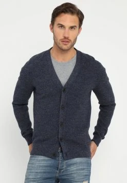 Pier One Uomo Cardigan - Mottled Blue