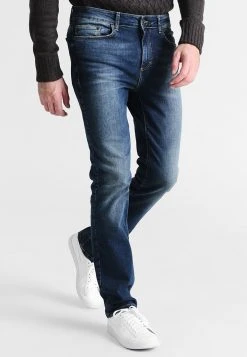 Pier One Uomo Jeans A Sigaretta - Washed Dark Blue