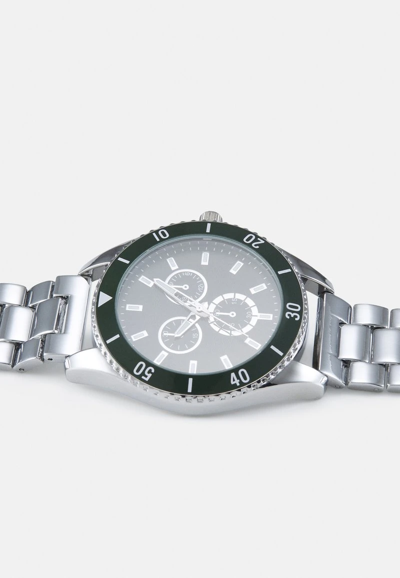 Pier One UNISEX - Orologio - Silver-coloured/green 6 Pier One UNISEX - Orologio - Silver-coloured/green - immagine 4