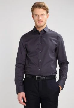 Pier One Uomo Camicia Elegante - Dark Grey