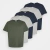 Pier One Uomo 5 PACK - T-shirt Basic - Khaki/grey/dark Blue 12 Pier One Uomo 5 PACK - T-shirt Basic - Khaki/grey/dark Blue -Offerta Economica Pier One d3fe6e185c83415bbbdfd7d53b4f9bb2