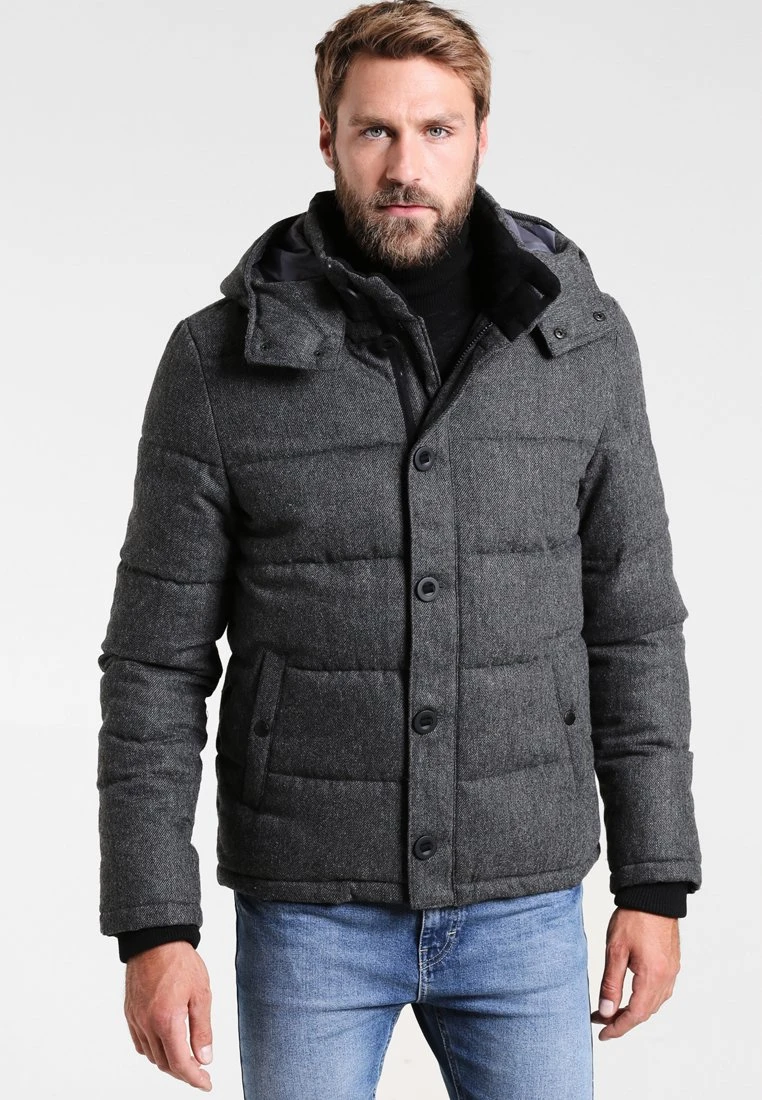 Pier One Uomo HOODED - Giacca Invernale - Grey Melange 3 Pier One Uomo HOODED - Giacca Invernale - Grey Melange