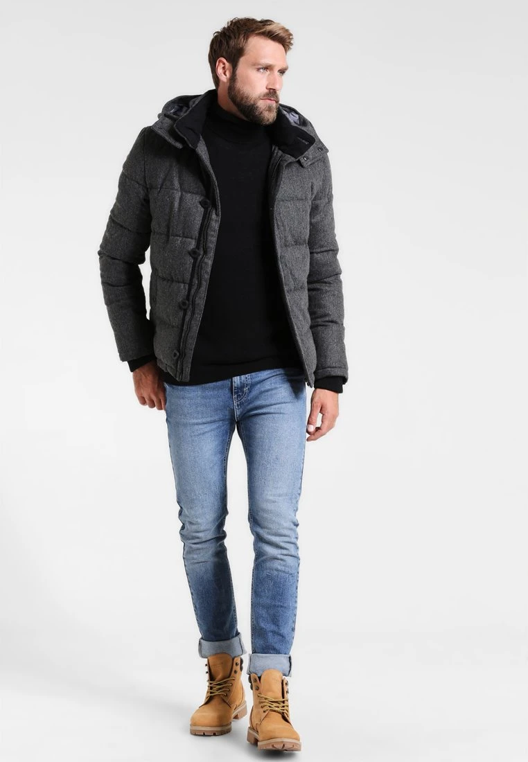 Pier One Uomo HOODED - Giacca Invernale - Grey Melange 4 Pier One Uomo HOODED - Giacca Invernale - Grey Melange - immagine 2