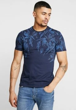 Pier One Uomo T-shirt Con Stampa - Blue