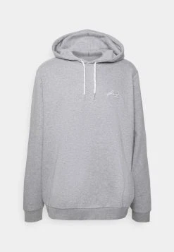 Pier One Uomo BIGBIG CORE SCRIPT HOODIE - Felpa Con Cappuccio - Mottled Grey