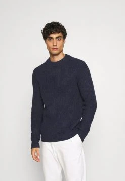 Pier One Uomo CHUNKY MOCKNECK JUMPER - Maglione - Dark Blue