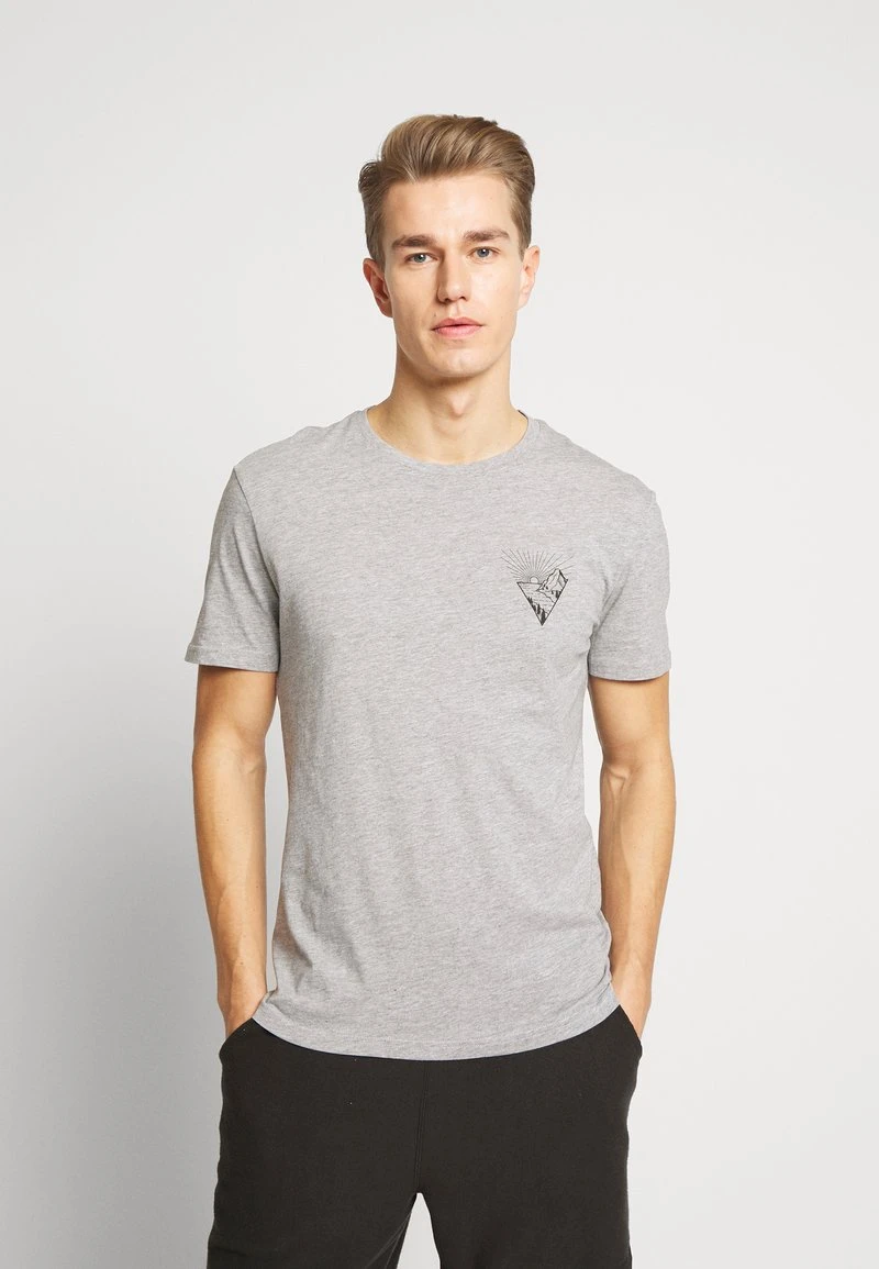 Pier One Uomo T-shirt Con Stampa - Mottled Grey 3 Pier One Uomo T-shirt Con Stampa - Mottled Grey