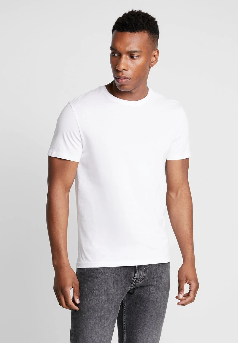Pier One Uomo 3 PACK - T-shirt Basic - White 5 Pier One Uomo 3 PACK - T-shirt Basic - White - immagine 3