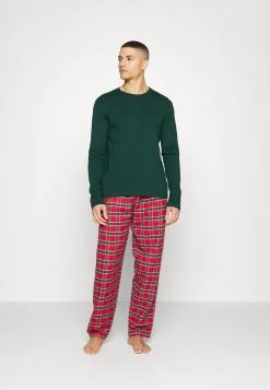 Pier One Uomo Pigiama - Dark Green/red