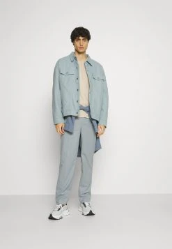 Pier One Uomo WITH BIRD STRAIGHT 5 PACK - T-shirt Basic - Dark Grey/dark Blue/olive