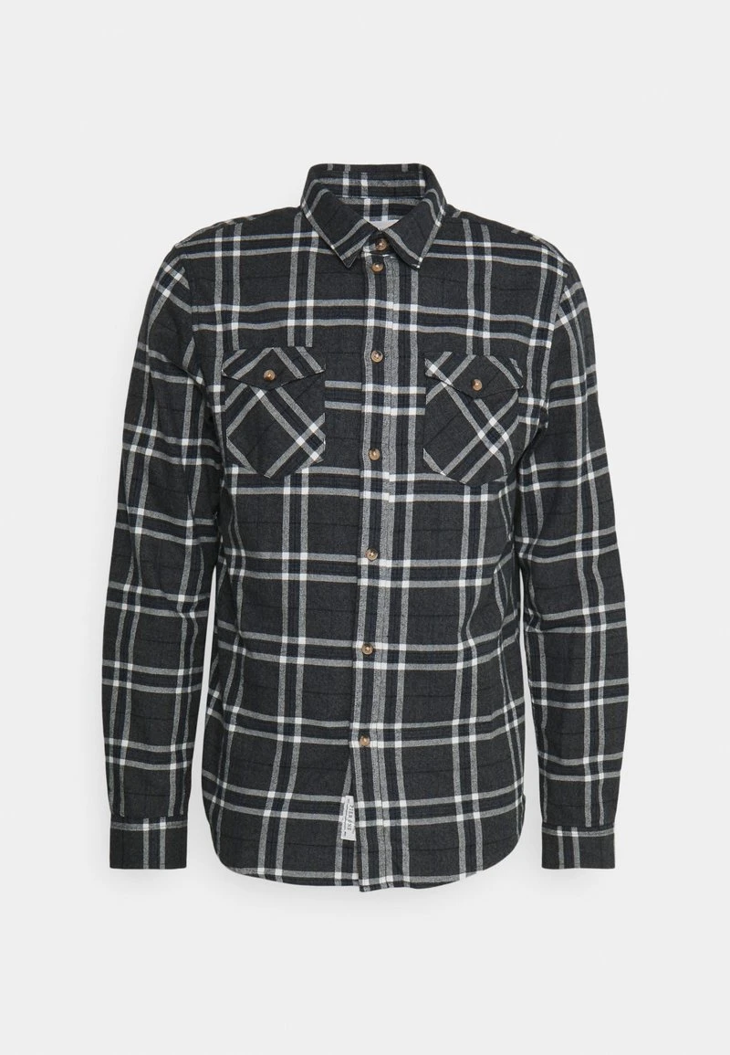 Pier One Uomo Camicia - Mottled Dark Grey 8 Pier One Uomo Camicia - Mottled Dark Grey - immagine 6