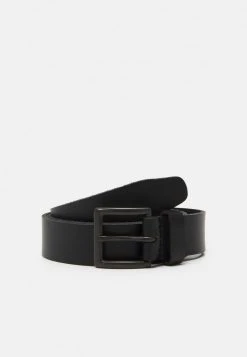 Pier One Uomo LEATHER - Cintura - Black