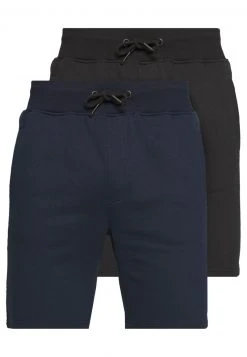 Pier One Uomo 2 PACK - Shorts - Dark Blue/black