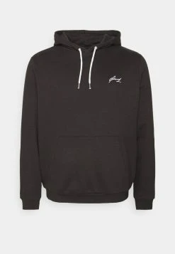 Pier One Uomo BIGBIG CORE SCRIPT HOODIE - Felpa Con Cappuccio - Black