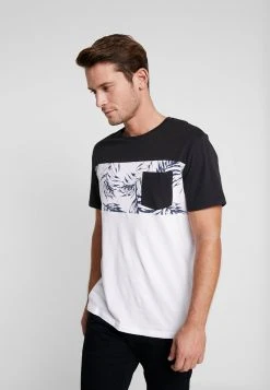 Pier One Uomo T-shirt Con Stampa - White/black