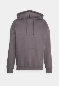Pier One Uomo PLAIN SKATER HOODIE - Felpa - Dark Grey