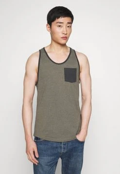 Pier One Uomo Top - Mottled Olive