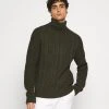 Pier One Uomo NEW CABLE TURTLENECK JUMPER - Maglione - Mottled Olive -Offerta Economica Pier One f6f2d58c206649de8150a5727a2bbbce