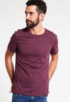 Pier One Uomo T-shirt Basic - Bordeaux Melange