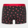 Pier One Uomo VALENTINE'S HEARTS BOXERS 2PACK - Culotte - Black/red -Offerta Economica Pier One ff23876d24c74db3b50751369341c0cb